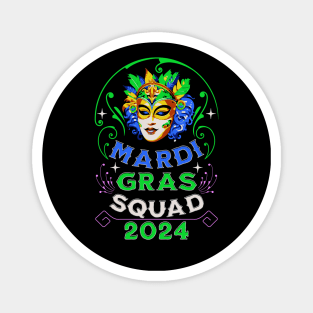 Mardi Gras Squad 2024 Magnet